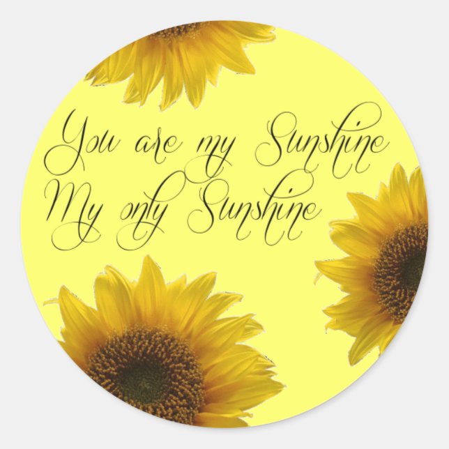 Scellé avec Stickers Sunshine (Devant)