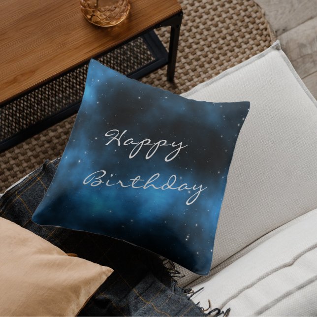 Scénario d'anniversaire heureux Galaxy coussin cad (Créateur téléchargé)