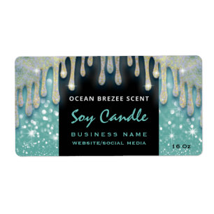 Scénario de cireur moderne étiquette de cierge soy