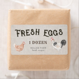 Scénario décoratif rustique Poulets Étiquette cart