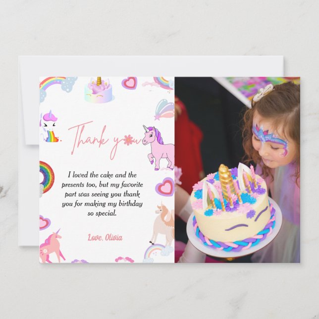 Scénario Whimscal unicorn anniversaire carte de re (Devant)