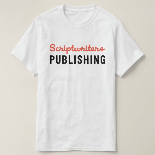 Scénaristes éditant T-shirt orange/noir du feu (Design devant)