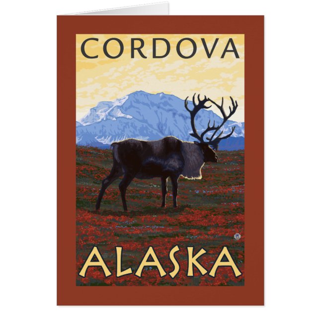 Scène Caribou - Cordova, Alaska (Devant)