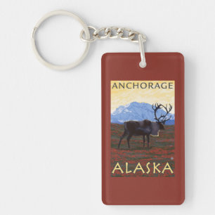 Scène de caribou - Anchorage, Alaska