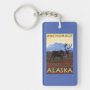 Scène de caribou - Anchorage, Alaska