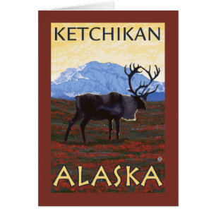 Scène de caribou - Ketchikan, Alaska