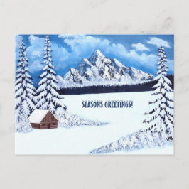 Scène de carte postale hivernale merveilleuse