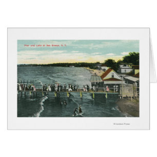Scène de jetée et de lac de brise marine