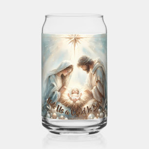 Scène de la Nativité de la Sainte Famille radieuse