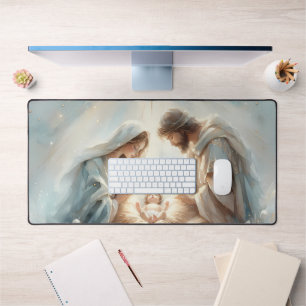 Scène de la Nativité de la Sainte Famille radieuse