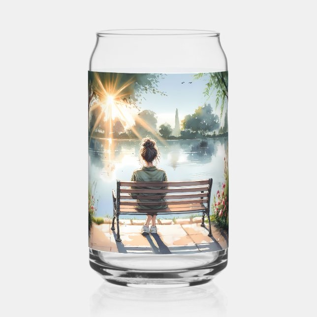 Scène de lac aux reflets de coucher de soleil (Recto)