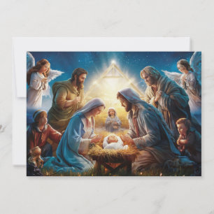 Scène de Nativité Baby Jesus Carte de Noël #1
