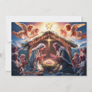 Scène de Nativité Baby Jesus Carte de Noël #2