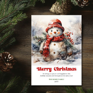Scène de Noël rustique intemporelle carte de vœux