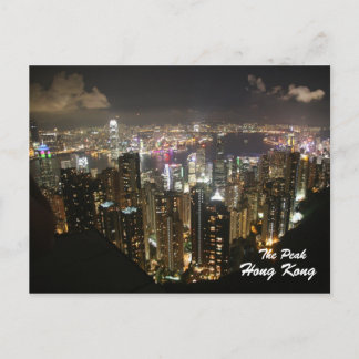 Scène De Nuit À Hong Kong, Le Pic, Carte Postale