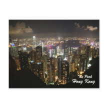 Scène De Nuit À Hong Kong, Le Pic, Carte Postale