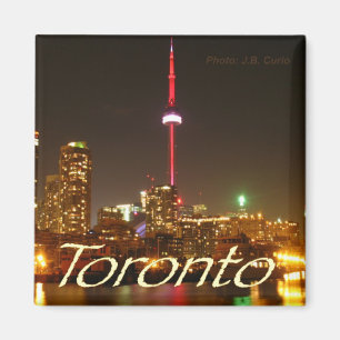 Scène de nuit Toronto Canada Souvenir Frigo Magnet