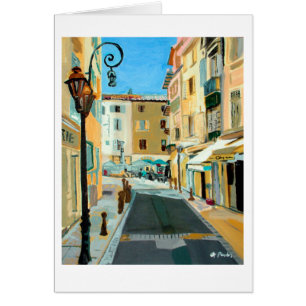Scène de rue à Antibes Carte imprimée