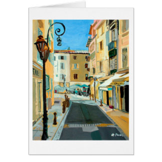 Scène de rue à Antibes Carte imprimée
