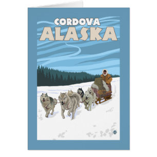 Scène de traînée de chien - Cordova, Alaska