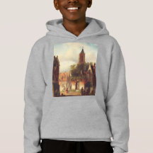 Scène de ville hollandaise par Charles Leickert Pa