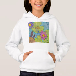 Scène d'étang (blanc) - Sweat à capuche de fille