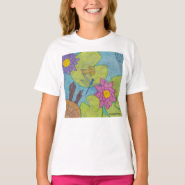 Scène d'étang (blanc) - T-Shirt basique pour fille