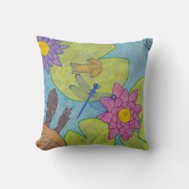 Scène d'étang (simple) - Coussin