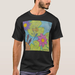 Scène d'étang (vivante) - T-Shirt foncé pour homme