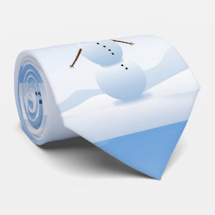 Scène d'hiver avec Snowman Cravate "Let it Snow"