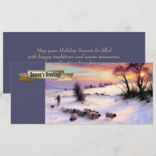 Scène d'hiver Beaux-Arts Cartes de Noël personnali