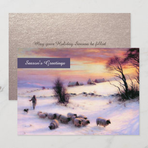 Scène d'hiver Beaux-Arts Personnalisés Cartes de N