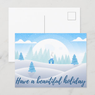 Scène d'hiver Belle carte postale de vacances