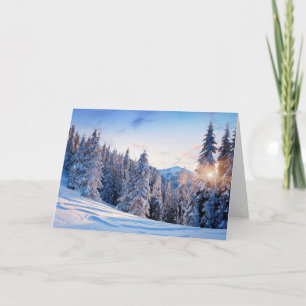 scène d'hiver Blank Photo Cartes de voeux