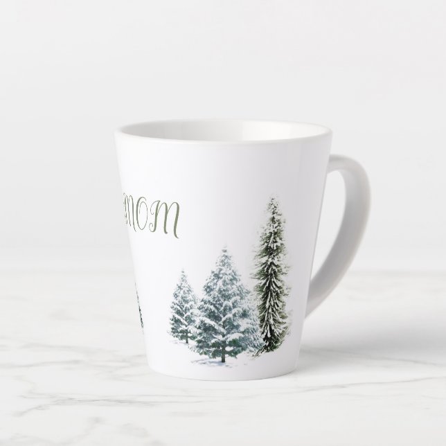 Scène d'hiver personnalisée Latte Mug (Angle droit)