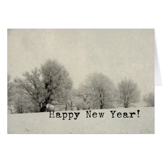 Scène du matin gelé, Bonne année (Devant horizontal)