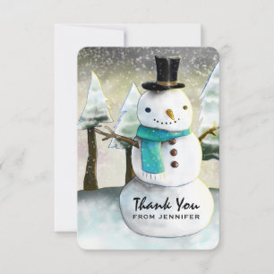 Scène hivernale de neige Whimsical Merci de Noël