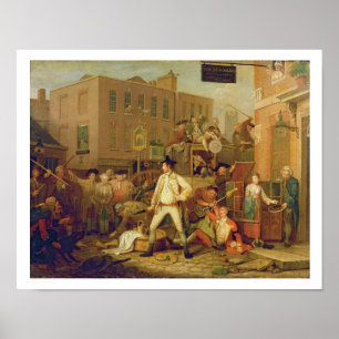 Scene in a London Street, 1770 (oil on canvas) Poster