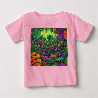 Scène Jungle Animaux exotiques T-shirt