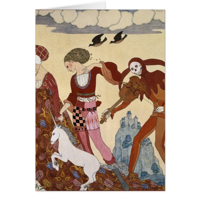 Scène médiévale par Georges Barbier (Devant)