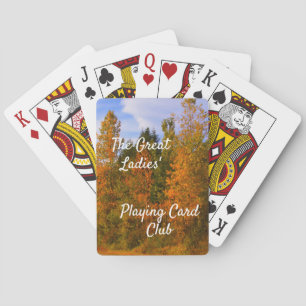 Scène Montagne d'automne Cartes de jeu personnalis