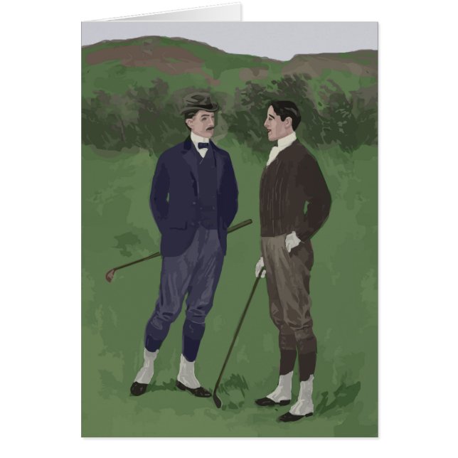 Scène vintage de golf de regard (Devant)