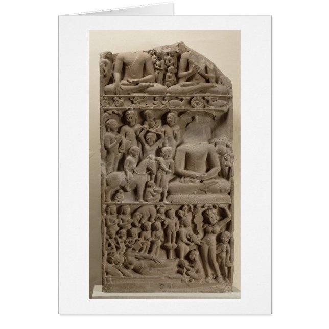 Scenes from Buddha's life, Sarnath, Uttar Pradesh (Vorne)