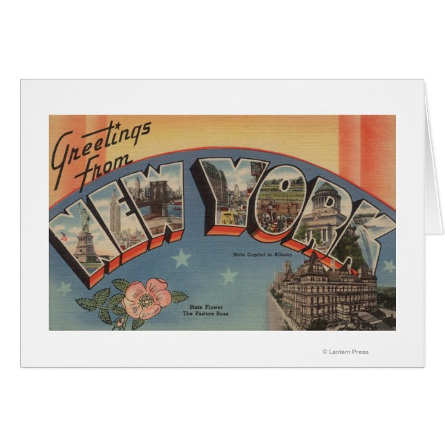 Scènes New YorkGrandes lettresÉtat de New York (Devant horizontal)