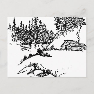 Scenic Cabin Post Card Postkarte