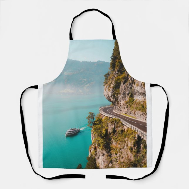 Scenic Cliffside Road Apron Schürze (Vorderseite)