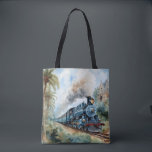 Scenic Landscape a Victorian Train Tasche<br><div class="desc">A lovely mountain landscape with a Victorian train and a castle in background</div>