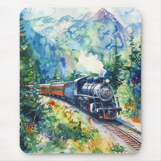Scenic Landscape with Train Mousepad (Vorne)