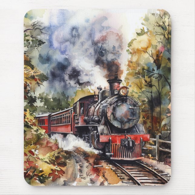 Scenic Landscape with Train Mousepad (Vorne)
