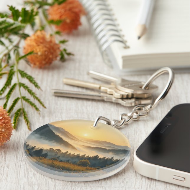 Scenic Nature Landscape Acrylic Keychain  (Devant Droit)
